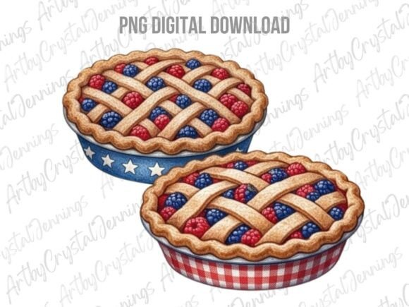 Download Patriotic Berry Pie Clipart PNG - Pie Collection