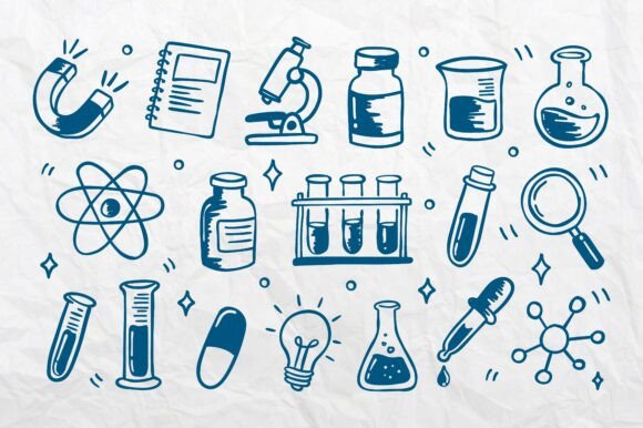 Download Hand Drawn Chemistry Laboratory Element - Laboratory Collection