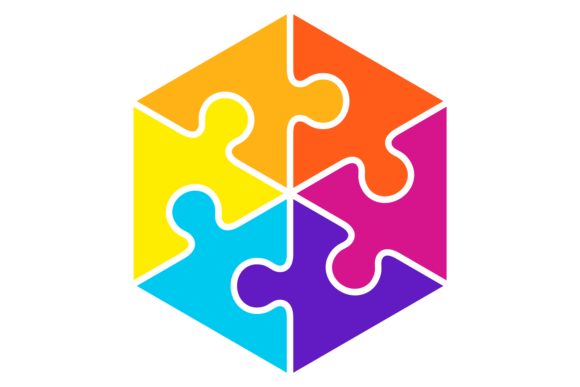 Download Six Puzzle Pieces Together. Connection S - Pie Collection