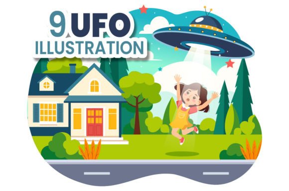 Download 9 UFO Flying Spaceship Illustration - Space Collection