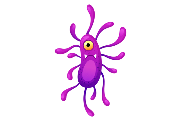 Download Disease Germ Character. Cartoon Microbe - Premium Resources