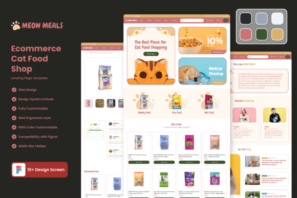 Download Cat Food ECommerce Website Template - Premium Resources