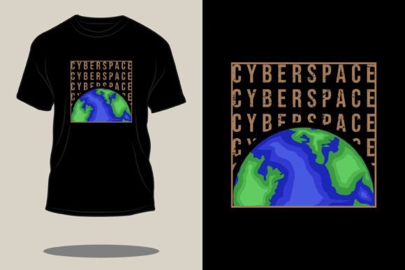 Download Cyberspace Retro Vintage T-shirt Design - Space Collection