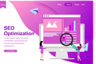 Download Web Page Design for SEO, Teamwork and Business Strategy. Modern Website Vector Illustration - Seo Collection