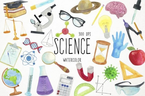 Download Watercolor Science Clipart, Laboratory - Laboratory Collection