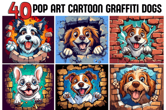 Download Pop Art Cartoon Graffiti Dogs - Pop art Collection