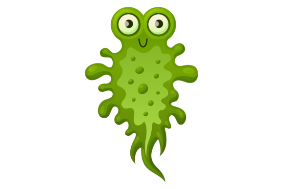 Download Green Germ Cell. Cartoon Funny Disease M - Disease Collection